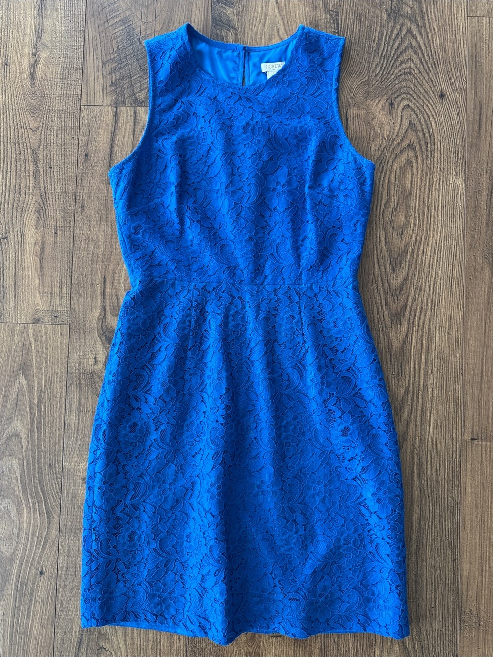 J. Crew women’s blue lace dress, size 2 petite